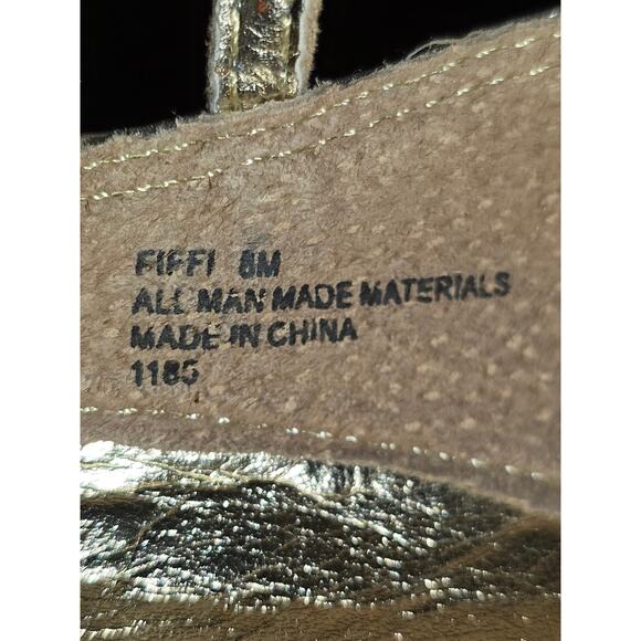 Steve Madden Gold Strappy Bling Heels Pre-Owned Good Condition - Picture 8 of 8